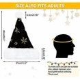 thumbnail image 4 of Christmas Hat for Adults, Deluxe Velours Santa Hat with Soft Liner, Plush Brim Santa Claus Santa Hat with Golden Sequins Snowflake for Men Women, 4 of 4