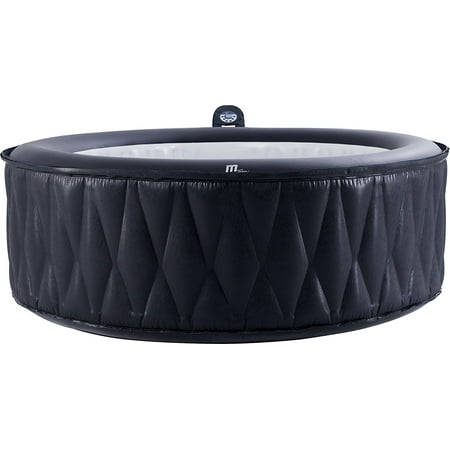 MSPA Premium Mont Blanc Relaxation and Hydrotherapy 118 Air Jet Bubble Spa Epi-Leather Style Round with X Beam Supreme (Best Hydrotherapy Hot Tub)