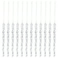 thumbnail image 2 of 12pcs Transparent Acrylic Icicle Pendants - Crushed Ice Style Christmas Decorations for Tree, Mantle and Festive Home Display, Lightweight Hanging Ornaments, 5.24in/13.3cm, Clear, 2 of 4