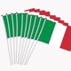 thumbnail image 1 of 50pcs Small Italian Hand Waving Flags 14x21cm with Plastic Flagpoles, 1 of 4
