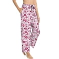 thumbnail image 2 of Xecao Flower Butterfly Women's Straight Lounge Pajama Pants: The Epitome of Relaxed Sleepwear, 2 of 9