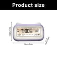 thumbnail image 5 of Smart Cartoon Puss Alarm Clock with Temp/Humidity Touch Panel Nightlight & ABS for Bedrooms, 5 of 14