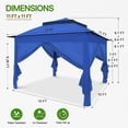 thumbnail image 4 of COOS BAY 11x11 Pop-up Instant Gazebo Tent with 4 Sidewalls Outdoor Canopy Shelter,Blue, 4 of 7