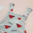 thumbnail image 6 of ZEHJUHAN Baby Boy Girl's Casual Heart & Paper Plane Print Overalls Adjustable Strap Romper For Spring Fall Gray，0-3M, 6 of 9
