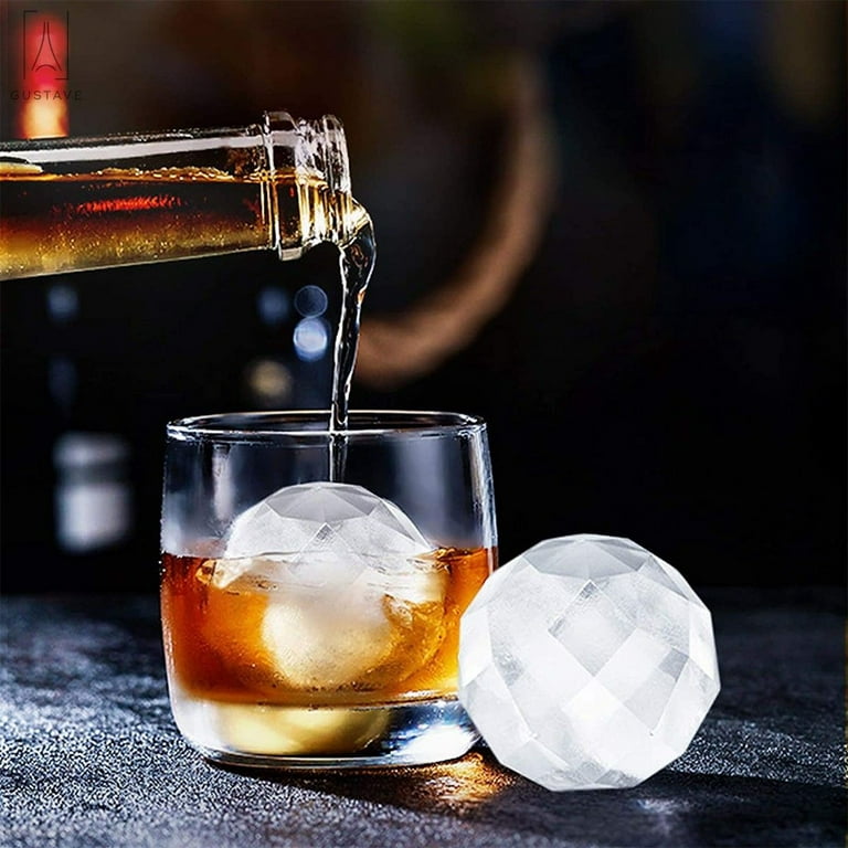 1pc Silicone Round Ice Ball Maker, Large Round Ice Cube Mold, Whiskey Ice  Ball Mold, For Cocktails Beverages