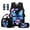 Blue Butterfly Floral, variant on Jeiento Galaxy Wolves 17 Inch Backpack and Lunch Box Set for Kids Boys Girls 4 Piece Set Backpack Set with Pencil Case & Bookmarks, Large Capacity Bookbag for Elementary School