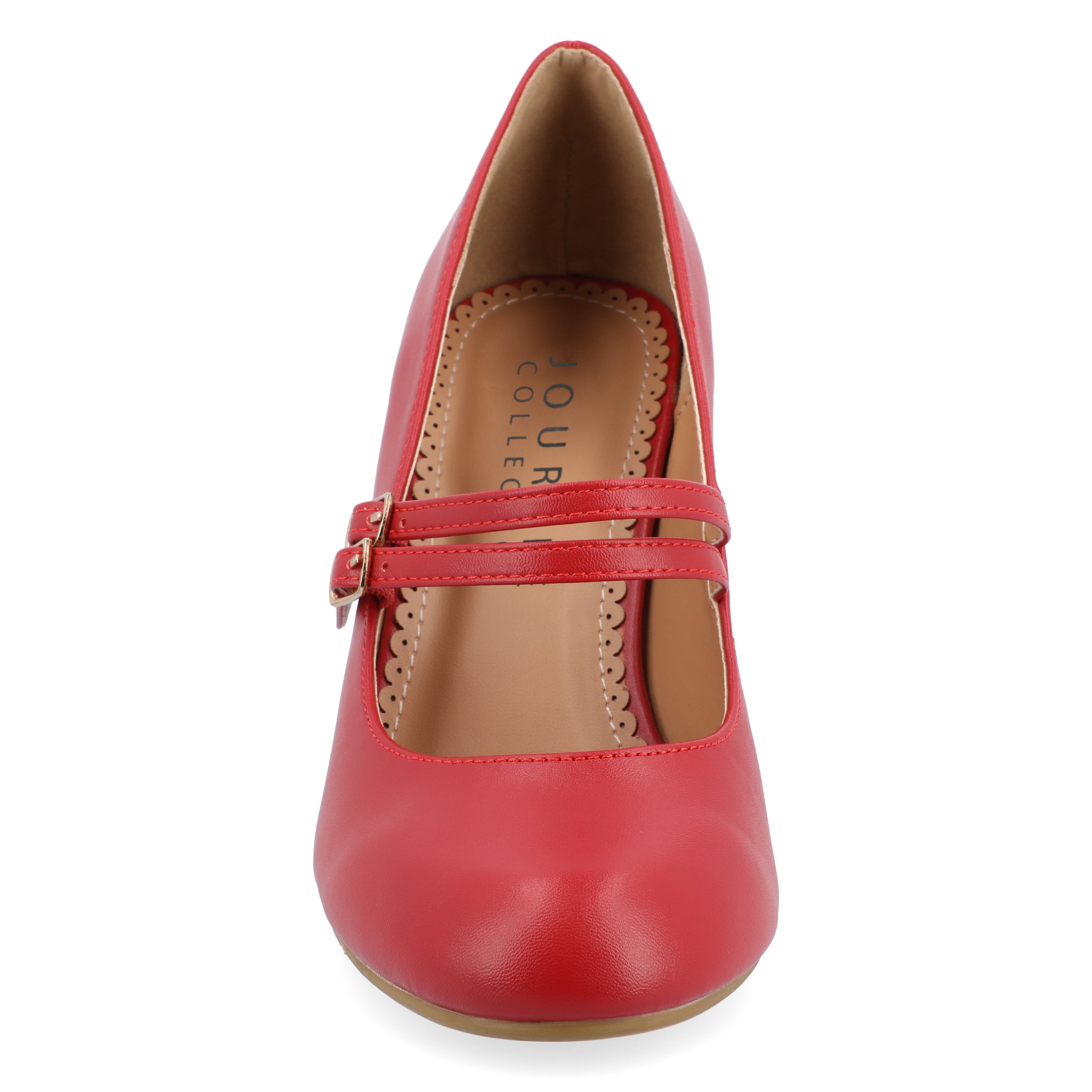 Journee Womens Narrow Width Windy Round Toe Block Heel Mary Jane Pumps
