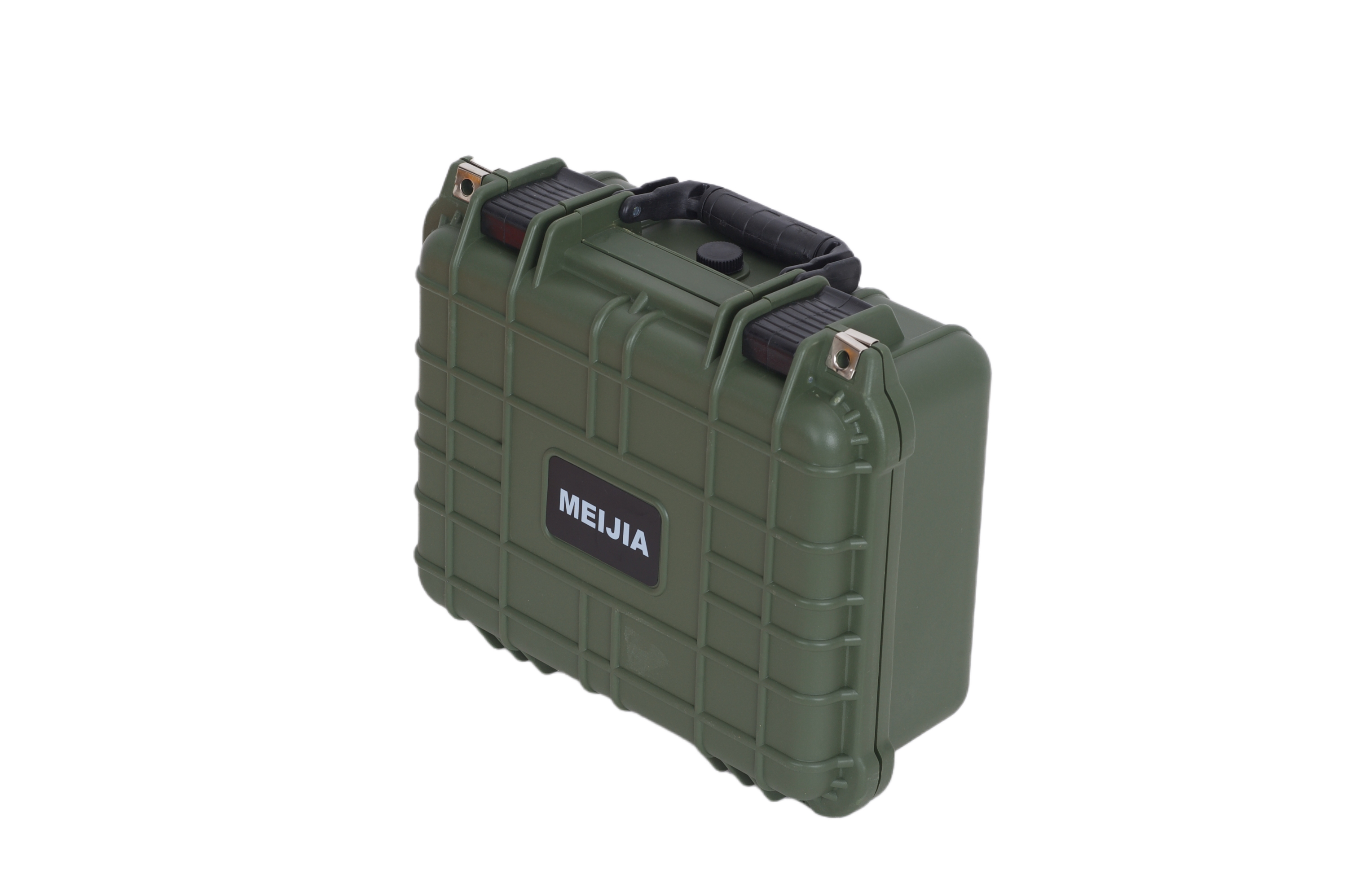 MEIJIA Portable All Weather IP67 Waterproof Hard Case with Foam,Green,13.35 x11.63x5.98inches