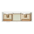 thumbnail image 5 of Ariel Monroe 67 Inch Double Rectangular Sink Bathroom Vanity With Italian Carrara Marble Countertop 1.5 inch Edge In White, 5 of 7