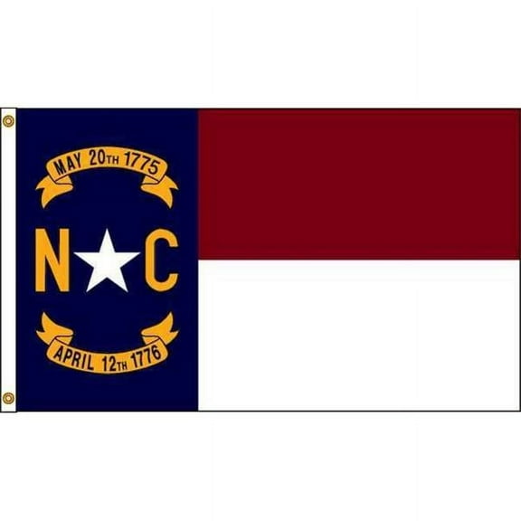 Annin Flagmakers 143970 4 ft. X 6 ft. Nyl-Glo North Carolina Flag