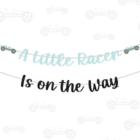 Race Car Baby Shower Decorations for Boys, A Little Racer Is on the Way Banner, Racing Car Baby Shower Banner, Let’s Go Racing Party Supplies