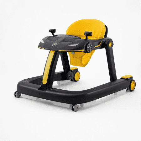 HARPPA Baby Walker for Boys and Girls, Racing Car Design Infant Walker, Baby Activity Walker with Wheels, Black