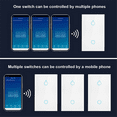 Tuya US Plug WiFi Smart Wall Switch 2 Gang No Neutral Wire Touch Sensor LED Light Switches Smart