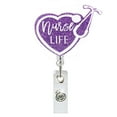 thumbnail image 1 of Bobine de Badge Rétractable Pailleté Accessoire à Languette Porte-Badge Acrylique Réutilisable Porte-Cartes d'Identité avec Clip pour Travail École Événements Fêtes et Plus Guirlande Perlée Petite Chaîne pour Suspendre, 1 of 3