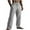 Gray, variant on Axiiglly Mens Casual Pants Lightweight Wide Leg Pants Elastic Waist Soft Long Pants Loose Baggy Beach Pant with Pockets L