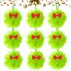 thumbnail image 1 of Herunwer Lime Green Furry Elf Christmas Tree Ornaments - Hanging Ball Ornaments for Christmas Party & Home Decorations, 1 of 9