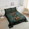 thumbnail image 4 of Erosebridal Highland Cattle Bedding Twin Comforter Set,Exotic Style Down Comforter,Microfiber Reversible Bedding Sets Twin with Comforter,Damask Decor,3pcs, 4 of 8