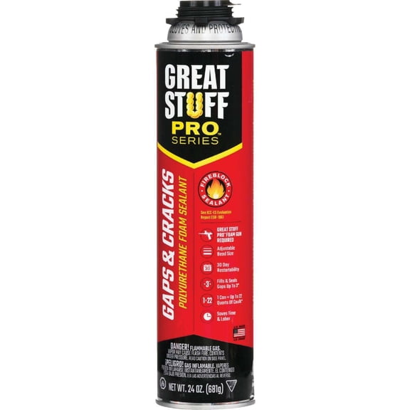 Great Stuff Pro Gaps & Cracks 24 Oz. Gun Foam