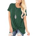 thumbnail image 3 of Mittory Women's Tops Short Sleeve Twist Knotted T Shirts Summer Blouse Tunic Tops, 3 of 8