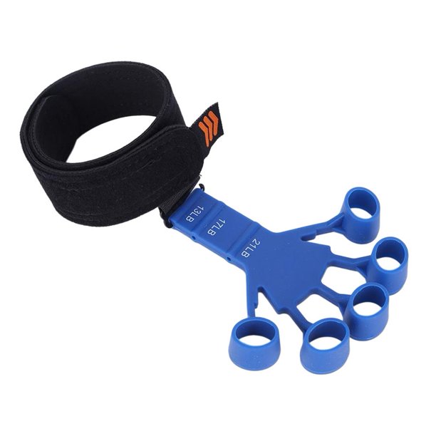 Entrenador de fuerza de agarre para ejercitador de dedos para entrenamiento de fuerza de pacientes (azul)