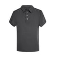thumbnail image 6 of WTOBBY Men's Casual Short-Sleeve Shirt with Collar and Buttons Solid Color, Lightweight, Breathable, and Versatile Stylish Top for Men, Perfect for Business, Casual,Black XL, 6 of 6
