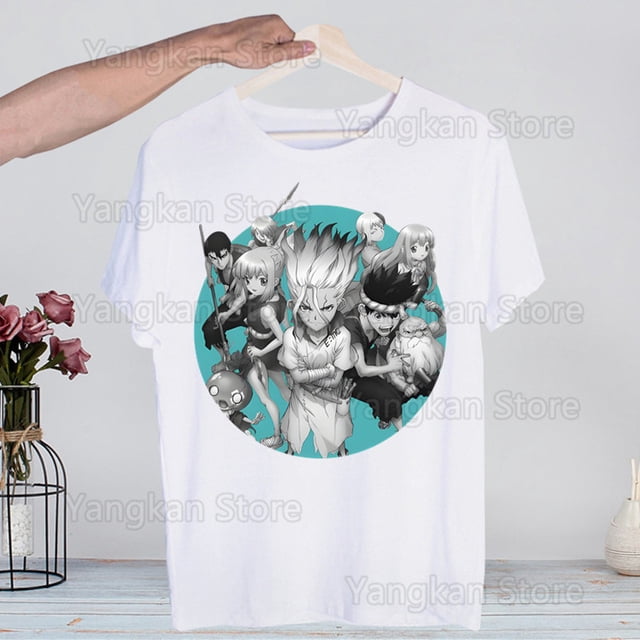 Camiseta de manga corta de Dr St Anime para hombre camiseta estampada de marca Tide a la moda camisetas para hombre camiseta para hombre