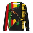 thumbnail image 4 of Jjayotai Black Women Pride Black History Month African Black Sweatshirt, Long Sleeve Round Neck Plus Size Pullover Tops, Suit for Parade Multicolor L, 4 of 5