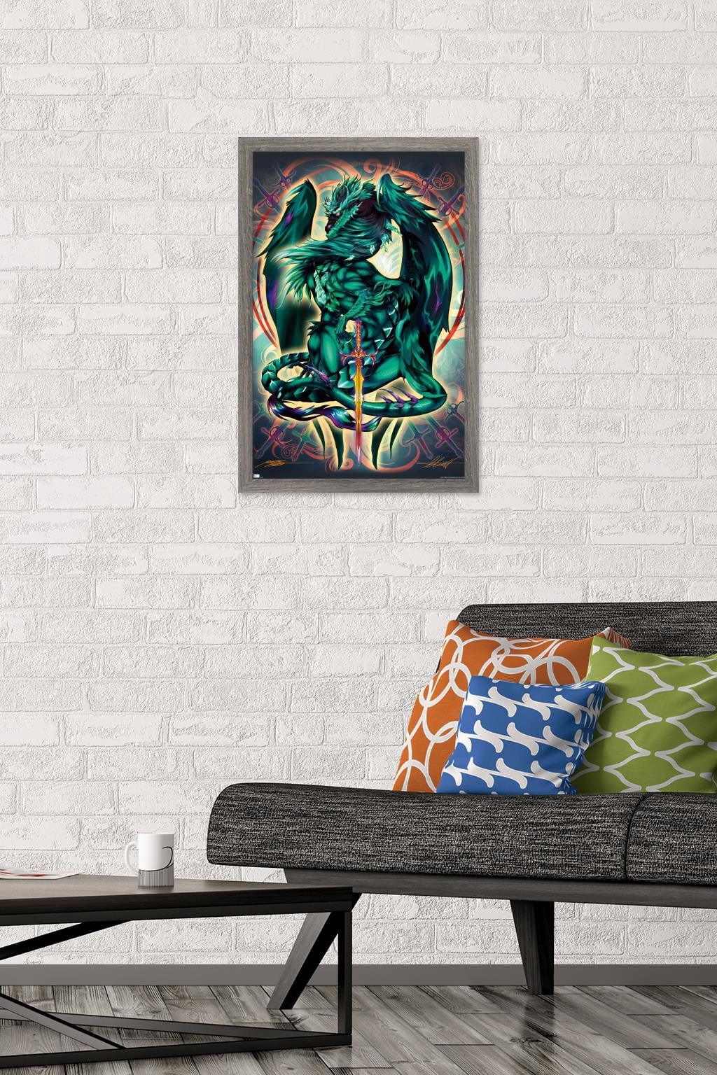 Ruth Thompson - Dragonblade Terrablade Wall Poster, 14.725" x 22.375", Framed