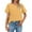 Yellow, variant on yunLCZ Women Shirts Short Sleeved T Shirt For Women In Summer 2025 Large Size Loose Fit Belly Covering Slimming And Versatile Top
