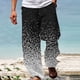 thumbnail image 1 of Pantalones largos de verano para hombre, informales, a la moda, con estampado degradado, cintura elástica, rectos, 1 of 5