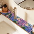 thumbnail image 2 of Yayeee Faucet Mat for Kitchen Sink 14.7" Diatomite Long Splash Guard Pad, Purple Window Scene, 2 Pack, 2 of 7