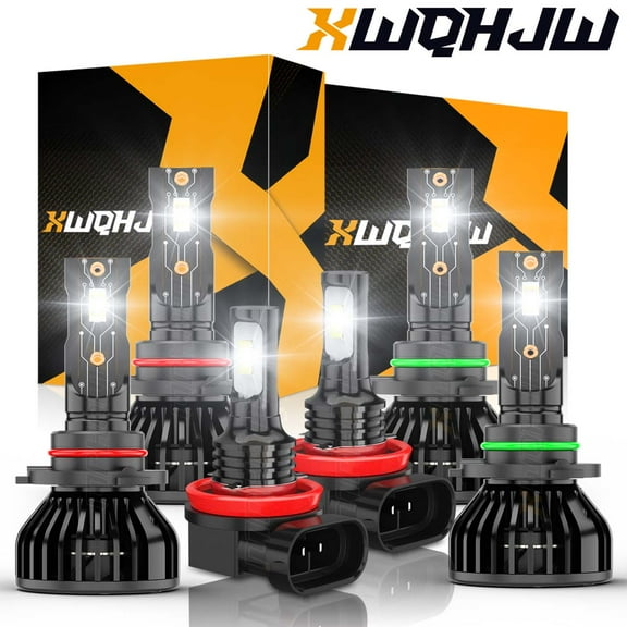 6x 9005 9006 H11 LED Headlight Hi/Lo Beam Fog Light For Pontiac Vibe 2009 2010