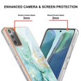 thumbnail image 4 of Allytech Galaxy Note 20 Case, Pretty Marble Design Heavy Duty Shockproof Hybrid Hard PC Soft TPU Bumper Three Layer Drop Protection Anti-Fall Cover Case for Samsung Galaxy Note 20 - Green, 4 of 5
