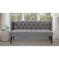 thumbnail image 2 of Silvia Tufted Wingback Tuxedo Settee Opal Grey, 2 of 10