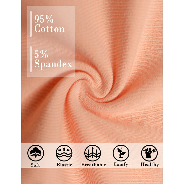 Pokarla Women's High Waisted Cotton Underwear Soft Breathable Panties  Stretch Briefs Regular & Plus Size 5-pack