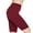 -Burgundy, variant on Kuda Moda Women 3 inch High Waist Bike Short Biker Shorts Ultra Soft Peach Skin Yoga Sports Legging Pants