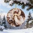 thumbnail image 6 of CSEONE Christmas Tree Decorations, Vintage Plastic Paper-Cut Hanging Decor for Holiday Wreath Mantel, Brown White Classic Pairs European Style Festive Home Decor, Black, 6 of 9