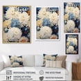 thumbnail image 4 of Designart "Minimalist Mums In Beige And Muted Blue" Mums Floater Framed Wall Art Living Room, 4 of 5