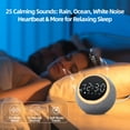 thumbnail image 5 of LEIKE 2PC White Noise Alarm Clock for Bedroom - Kids Small Electric Alarm Clocks with 25 Soothing Sounds, Dimmable Night Light, Sleep Timer & Snooze, 5 of 7
