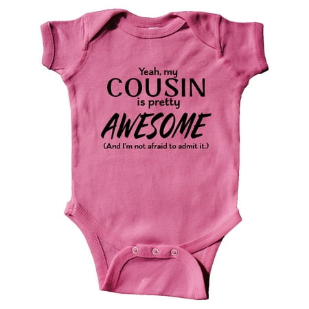 

Inktastic Yeah My Cousin is Pretty Awesome Gift Baby Boy or Baby Girl Bodysuit