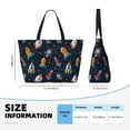 thumbnail image 4 of Xecao Spaceships and Stars for versatile beach bag for women includes zipper pockets and waterproof material, ideal for vacations and adventures., 4 of 7