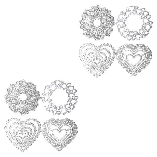 Thinsony 1 Set Cutting Dies Stencil Sturdy Rust-proof Creative DIY Dies Cutter High-strength Wear-resistant Template Molds As shown 2Set