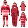 thumbnail image 5 of SwiftWear Red Santa Print Family Matching Pajamas Couple Onesie Set with Reindeer Hood Festive Design Sleepwear Collection, 5 of 5