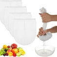 thumbnail image 3 of Nut Milk Bag Reusable Cheesecloth Bags for Straining Almond/Soy Milk Greek Yogurt Strainer Milk Nut Bag for Cold Brew Coffee Tea Beer Juice Fine Nylon Mesh Cheese Cloth White by Toyeng, 3 of 9