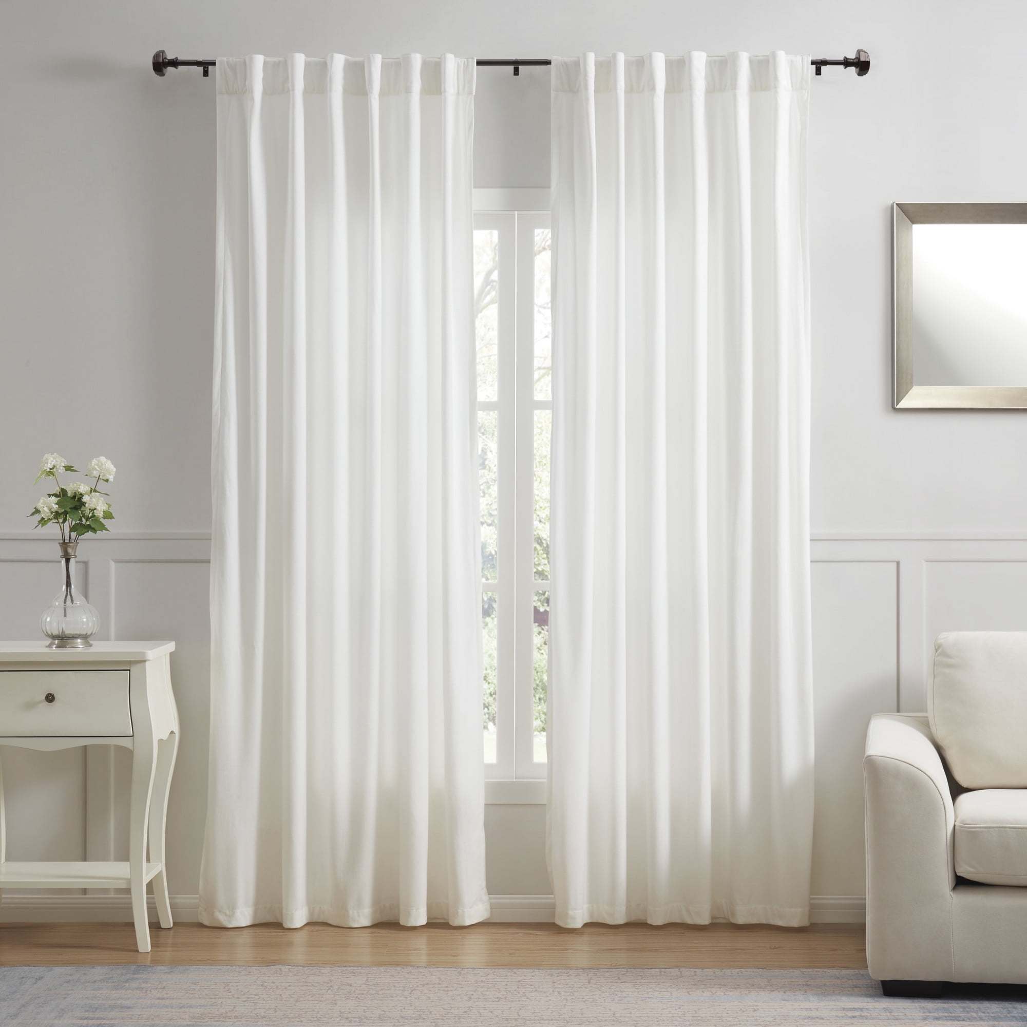 Martha Stewart Chatsworth 3/4", Adjustable Curtain Rod and Finial Set, Oil Rubbed Bronze, 66'' - 120'' Long