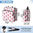 thumbnail image 3 of Zipper Binder with Shoulder Strap 2 inch 3 Ring Waterproof File Folder Organizer Bag 500 Sheet Pink Roses and Red Hearts, 3 of 8