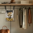 thumbnail image 4 of ZIATUBLE Sunflower Cow Clothespin Storage Bag Wooden Clothespin Bag Holder Easy to Clean Hanging Storage Organizer Rack with Large Opening Clothesline Bag for Clothes Pins Outdoor, 4 of 7