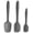 Gray, variant on Silicone Spatula 3‑Piece Set Heat Resistant 600°F Non‑Stick Rubber Spatulas with Stainless Steel Core ALLWIN HOUSEWARE Large Spatula, Spoonula & Mini Spatula for Cooking & Baking, Aqua Sky