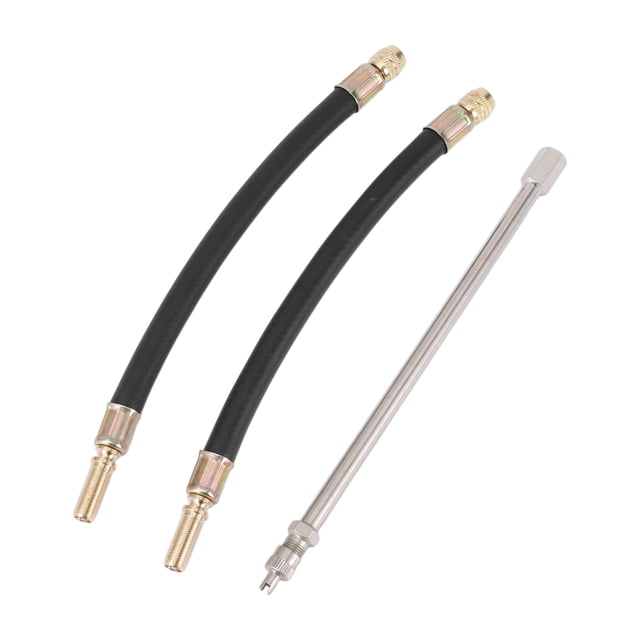 1 Juego de extensión de válvula de neumático de cobre de 180 grados con extensión de vástago de válvula de neumático flexible de 210 mm para automóvil, motocicleta, RV, camión, bicicleta