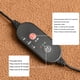 thumbnail image 3 of Almohadilla calefactora para coche de 12V, calentador eléctrico de asiento suave (marrón con soporte para cintura), 3 of 9